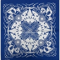 Blau-weißes Baumwoll-Bandana mit nautischem Segelschiff- und Ankermuster - Bandana / Königsblaues Segelschiff