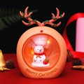 Luce notturna creativa di Natale a sfera con pupazzo di neve e corna di cervo decorative - 9018-26B Pupazzo di Neve (Luce Stellare) / Pezzo