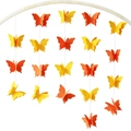 3D paper butterfly hanging decoration in vibrant orange and yellow gradient colors - Small / Orange Gradient