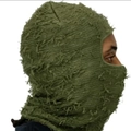Einheitsgröße / Distressed Strickstil / Armeegrün