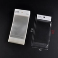 Clear self-sealing jewelry bag with white S925 Silver header card for accessories - 7*12+3 (Silver Stamping) / 100 Pcs/Pack