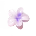 8cm purple gradient plumeria hair claw clip with glossy resin flower design for women - Lavender Purple