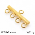 Chiusura per gioielli dorata a quattro file in acciaio inossidabile per bracciali - Oro 4 Fili (KLJ8659-Z)