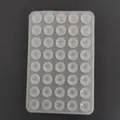 Translucent white silicone suction pads 40 pieces square double sided anti-slip sheet - Double Sided 24 Holes / Light Gray