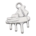 Antique silver musical piano charm for DIY necklaces and bracelets accessories - 1Pc Piano 14x19mm