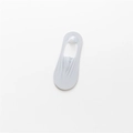 Women's thin light grey low cut no show socks with non-slip silicone heel grip - Light Gray
