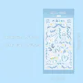 Blue ribbon series stickers with cute rabbit patterns for DIY journals, 19x9.2cm size - 7# Ribbon Series Blue