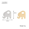 Polished elephant stainless steel pendant in gold and silver finish with crystal details - Style 3 Elephant (S-KLJ3756-Z) / Silver