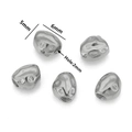 Irregular baroque stainless steel silver beads in 5x6mm size with 2mm hole - Style F / Steel