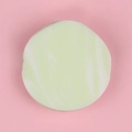 Mini round green marble texture finger puff for concealer and makeup on pink background - Single Round Green White Marble Puff