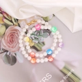 Collana di perle bohémien a doppio strato con perline yin yang e chiusura dorata - 4# Stile Yin Yang