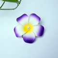 Frangipani hair clip in gradient purple and white with a center pearl detail - Purple Flower Head + Pearl [4cm]