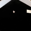 Detailed close-up of golden heart-shaped butterfly stud earrings on a black jewelry box - Pink Heart Butterfly Style