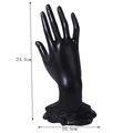 Mattschwarzer Hand-Schmuckständer für Ringe und Armbänder aus Harz, 24,5 cm hoch, Weißer Fond - 24.5*10.5cm / Schwarz