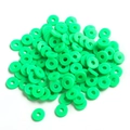 Bulk 6mm green polymer clay disc beads for DIY jewelry and bracelet making - 40g/Approx 1000pcs / Color 16 (Green)