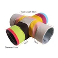 Tunnel a 4 vie arcobaleno per piccoli animali, lunghezza 30cm e diametro di 11cm - Tunnel a 4 Vie a Righe Colorate (B34301-Casuale) / Diametro apertura 11 cm