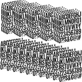DIY alphanumeric sticker set with bold black letters and numbers on white sheets - Black