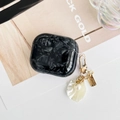 Funda AirPods Pro 2 de mármol negro con llavero dorado de concha y perla elegante - AirPods 3 Gen (Modelo 2021)