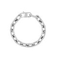 Klassieke zilveren roestvrijstalen schakelarmband met een stevige kreeftensluiting - Armband-19cm / Staalkleur