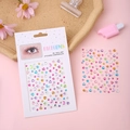 Multi-shape 3D face gems and nail stickers with stars, moons, hearts and pearls - Heart Moon Colorful
