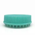 Dual-sided green silicone bath brush with soft bristles and pointed massage nodes - Pointed Head Handheld Style / Green