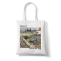 White canvas tote bag featuring Van Gogh's The Garden at Arles art print and text - The Garden at Arles (STD1868-Q)