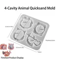Molde de silicona para colgantes de resina con formas de oso, búho, ballena y cámara con medidas - 4 Cavidades Animales