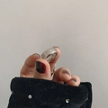 Polished silver wide-band S925 sterling silver minimalist ring for women - JZ0402-Wide Polished