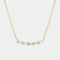 Gold 5-Stone Water Drop Necklace