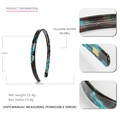 Tortoiseshell cellulose acetate headband with non-slip teeth for women in blue brown - Dark Green