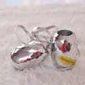 5mm x 10m metallic silver laser ribbon roll for festive balloon and gift decoration - Coated / Silver