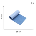 Blue denim fabric patch roll for DIY repairs measuring 51cm long and 8cm wide - Light Blue (#5)