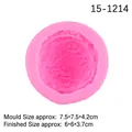 Rosa Silikonform für Eiscreme-Kugeln zur Seifenherstellung mit 7.5x7.5x4.2cm Maßen - Eis mit Rand / Rosa
