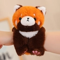 Cute orange plush red panda snap bracelet toy worn on wrist for children - Red Panda 23cm