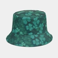 Grüner Anglerhut mit Kleeblatt-Muster für St. Patrick's Day Outdoor-Mode - M (56-58cm) / Grüner Glitzerklee
