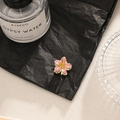 Bohemian frangipani hair clip with pink and yellow gradient finish on gold frame - 16# Purple