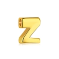 Elegant gold letter Z heart pendant in polished S925 silver for women necklace - Gold DY130030 (Z)