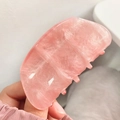 Pink translucent acrylic hair claw clip with silver glitter finish for elegant hair styling - Large Semi-circle Pink 8CM