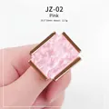 Nagelkunst-Palettenring mit rosa Marmortextur und goldenem Metallrahmen 35,5x30 mm - Rosa Rechteck