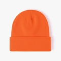 Classic bright orange ribbed knit beanie for winter outdoor warmth and fashion - M (56-58cm) / Bright Orange