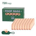 Biologisch afbreekbare hondenpoepzakjes met lavendelgeur, set van 720 met dispenser - Boxed With Dispenser / 48 Rollen (720 Zakjes)