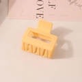 Minimalist square matte claw clip in yellow color for women's hair styling - Bulk/5cm / Light Yellow