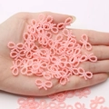 Pink pearl-textured bow resin charms for DIY crafts and hair accessory handmade projects - Light Pink