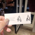 Sparkling silver V-shaped geometric earrings set with pave zirconia stones - Silver
