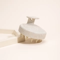 Massaggiatore per cuoio capelluto in paglia di grano beige con setole in silicone morbido - Beige