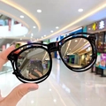 Fashionable oversized kids sunglasses with black frames and tinted lenses for sun protection - Black Frame Silver Mirror