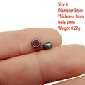 Detailed view of 5mm gray metal spacer beads for DIY jewelry with size and weight specs - 6# (5x3mm)