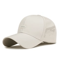 Casquette de baseball en mesh beige à séchage rapide avec aérations et logo SPORT - Réglable / Beige