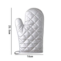 Guanto da forno trapuntato argento termoresistente, altezza 25,5 cm e larghezza 16 cm - 25.5*16cm / Guanto Resistente al Calore Rivestito in Argento / Singolo