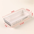 Rectangular sandwich box with transparent lid and base measuring 19x8.5x6CM - Large Rectangular Pastoral Pattern